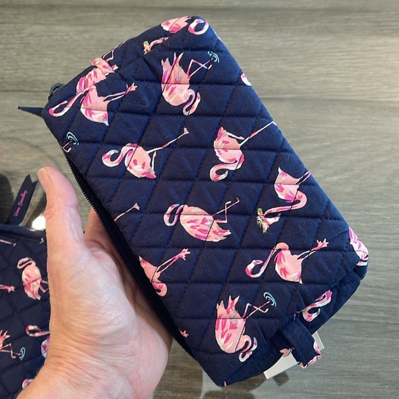 Vera Bradley Flamingo Fiesta Jewelry Case, Coin Purse, Medium Cosmetic Bag NWT - Picture 17 of 17